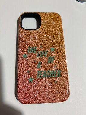 Taylor Swift Orange Glitter Phone Case Teacher